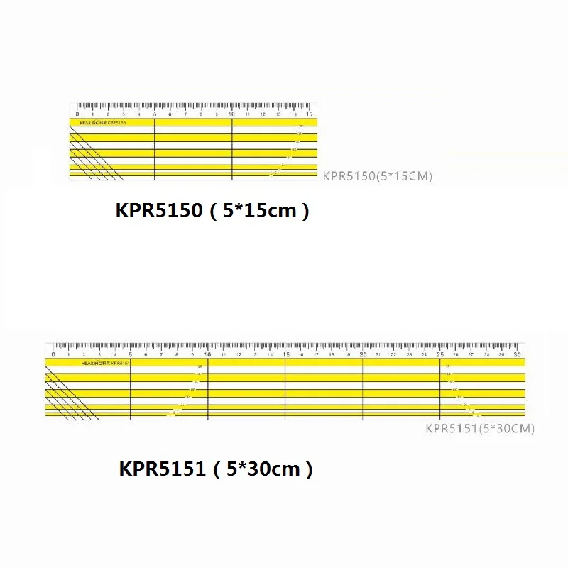 Acrilico Patchwork & Quiting Marchio Righelli Righelli Fluorescenza Gialla KPR1616, KPR3005, KPR3015, KPR5150, KPR5151