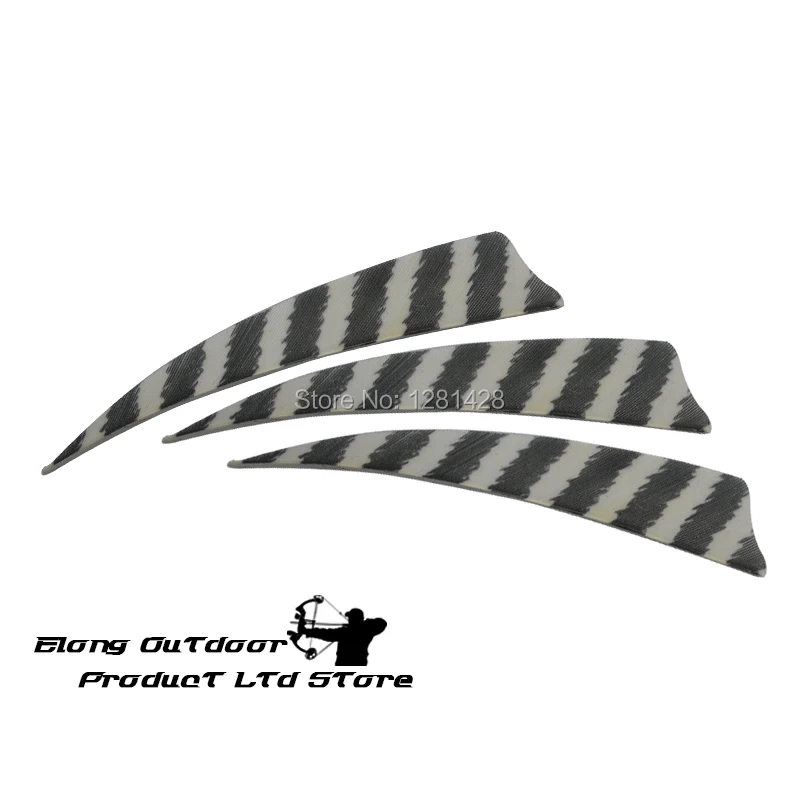 

4" white&black Left turkey shield feathers for hunting arrows, 100pcs/lot