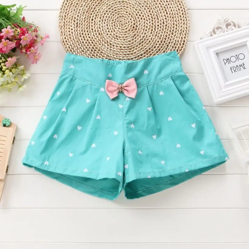 2022 Kids Summer Shorts Bow Princess Shorts For Girls Fashion Girls Shorts Children Pants Girl Short Flower Girls Clothing