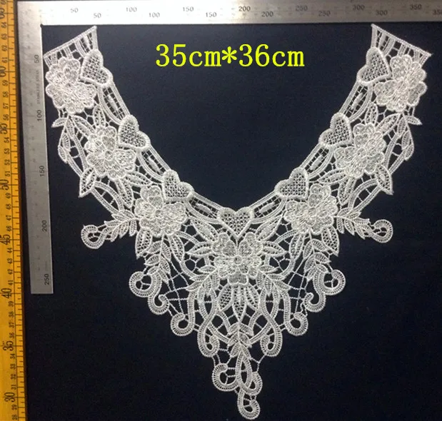 

35cm*36cm polyester embroidery love flower motif collar applique,embroidery decoration collar,XERY-YSF0509C