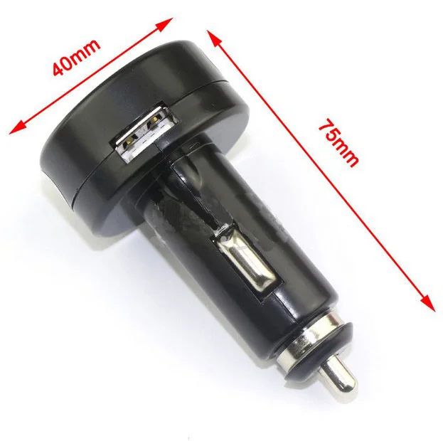 Monitor de encendedor de cigarrillos de coche, termómetro Digital de voltaje de batería, cargador de coche USB 3 en 1 para teléfono móvil, teléfonos móviles Apple