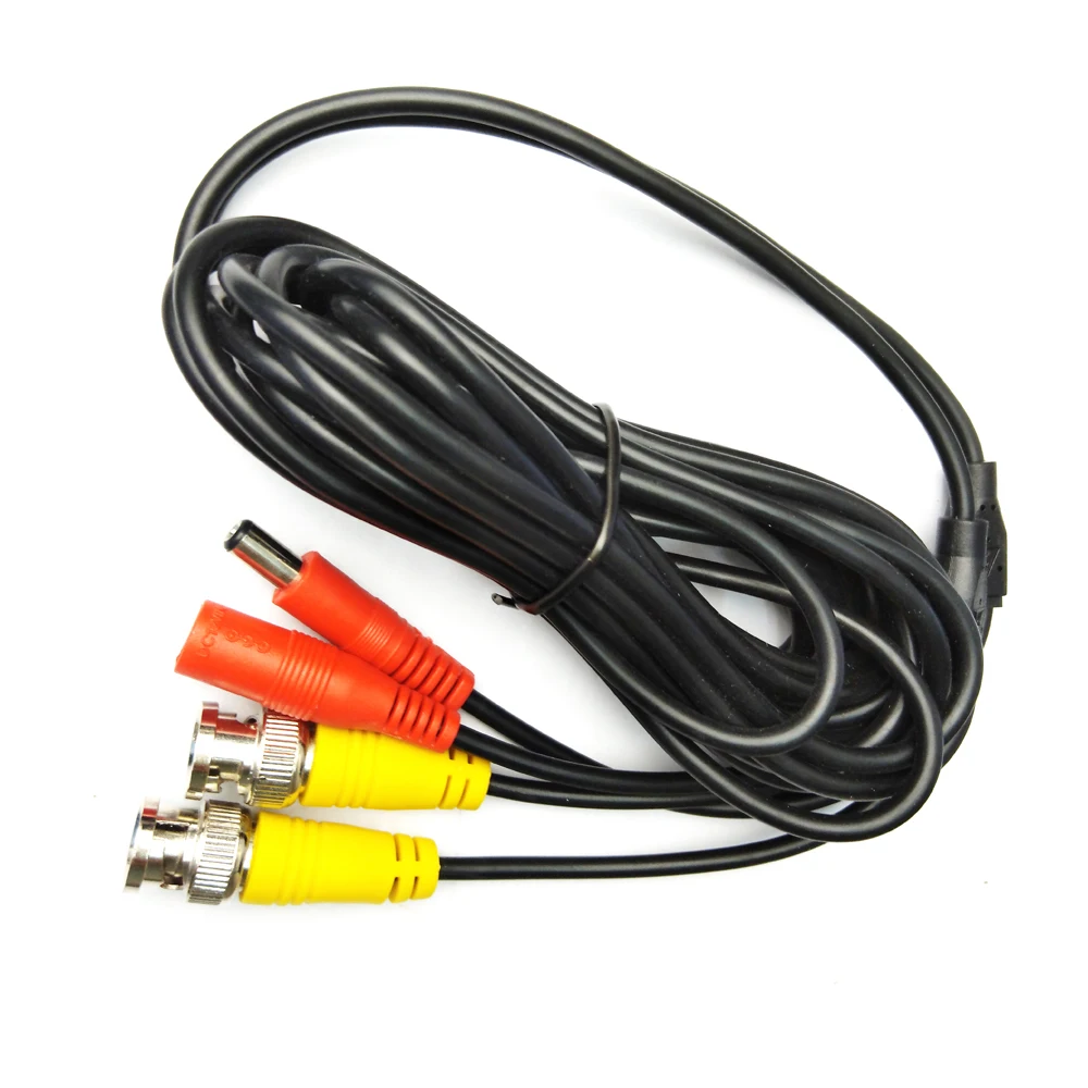 BNC Kabel 5M/10M/15M/20M/30M/40M/50M Opsional CCTV Video Output DC Plug Kabel Ekstensi untuk AHD CVI TVI Analog DVR Kamera Kit