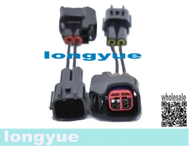 longyue 10pcs ev6 Turbo Fuel Injectors Connector Adaptors case for Nissan 180sx 240sx s13 SR20 SR20DET 750cc plug and play 4