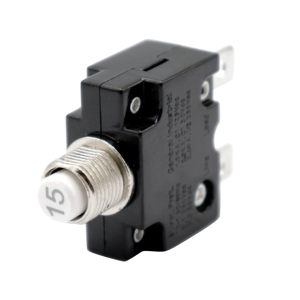 12V-24V Push Button Resettable Circuit Breaker with 2 Quick Terminals 15AMP Overload Protection Fuses Accessories