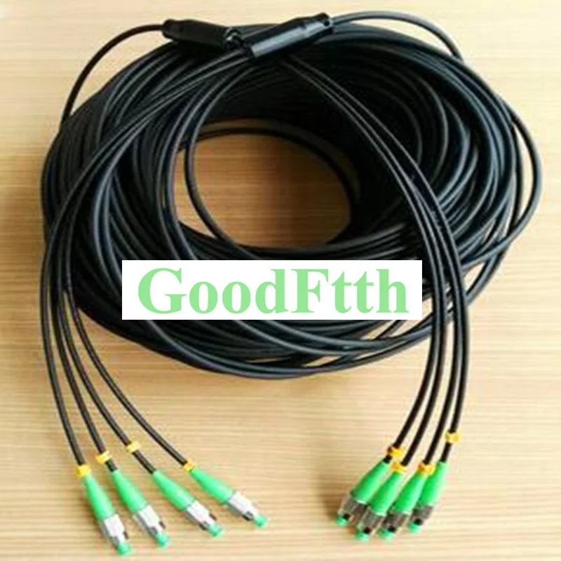 

Tactical Field TPU Armoured Patch Cord FC/APC-FC/APC SM 4Cores Fibers GoodFtth 10-50m