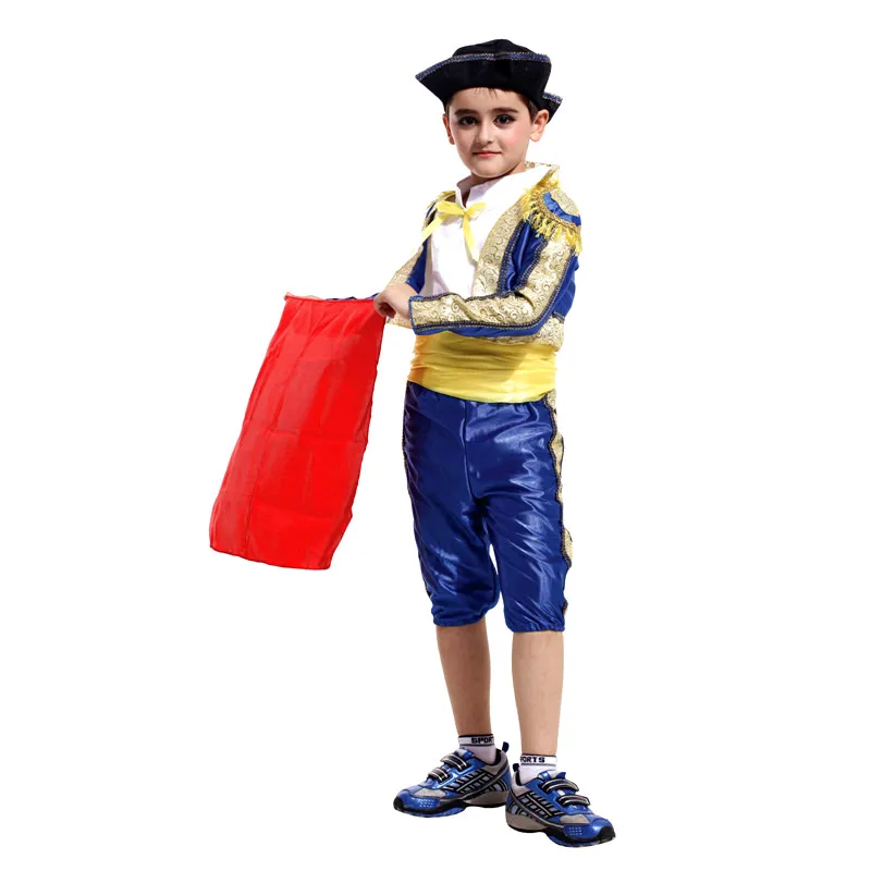 Costume da matador spagnolo per bambini, Natale, Halloween, Carnevale, COS, travestimento in maschera, torero, vestiti cosplay per bambini