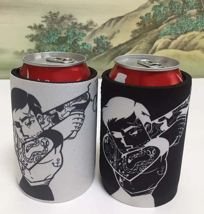 

100pcs/lot Promotional Custom Printed Stubby Holders Can Cooler for Dye Sublimation Printing Beer Cans Cooler Bag For Wedding