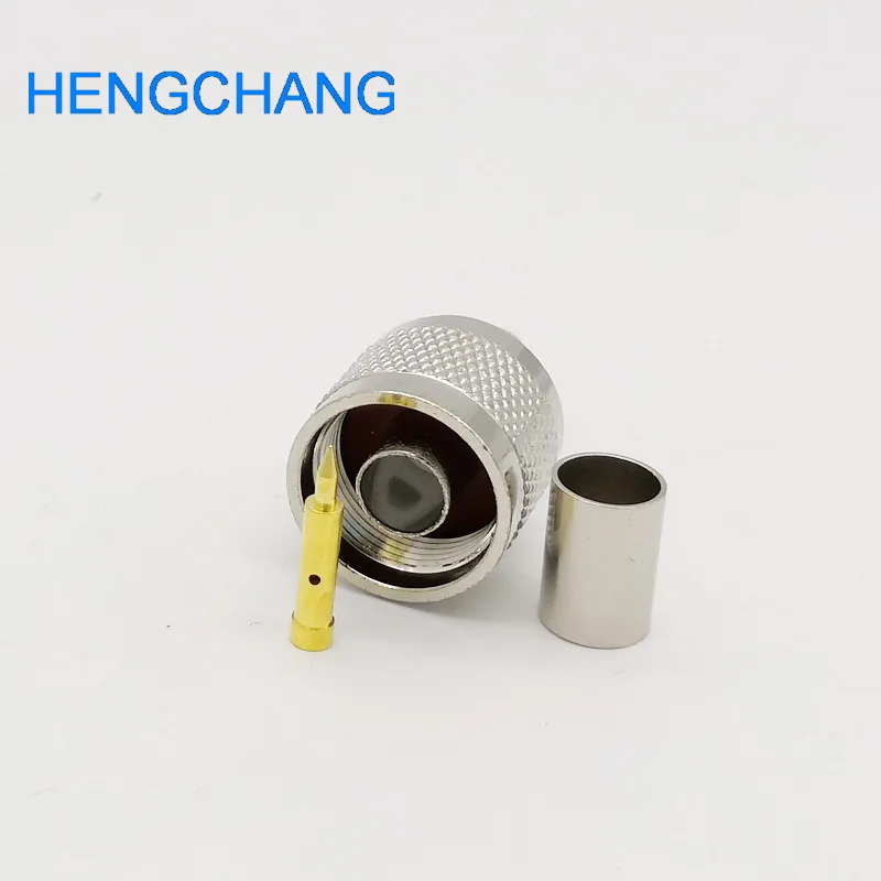 Conector macho tipo N 50-5 conector N conector Coaxial RF para Cable LMR300 5D-FB N-50J-5 conector Coaxial RF 10 unids/lote