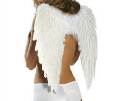 

Women Teens kids White Feather Wing Cosplay Angel Fairy Halloween Christmas Fancy Dress Wings Hen Night Party Costume props gift