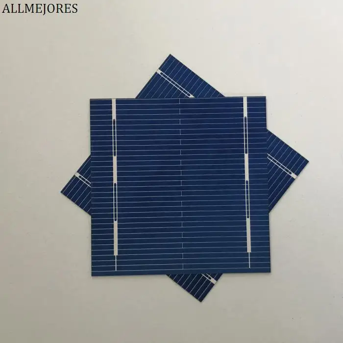 ALLMEJORES panel słoneczny energia słońca ogniwo solarne typu polikrystalicznego fotowoltaiczne diy ładowarka solarna 0.5V 0.43W 52mm * 52mm 25