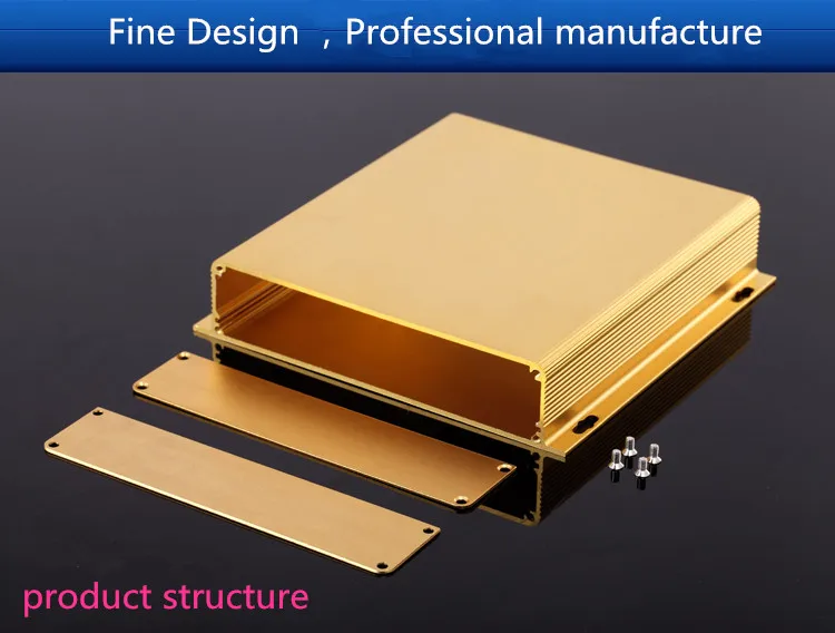 มินิอลูมิเนียมเครื่องขยายเสียง/อิเล็กทรอนิกส์กรณีตราสาร/plcควบคุมเชลล์/AMP E Nclosure/กรณี/DIYกล่อง(155*32*155mm)