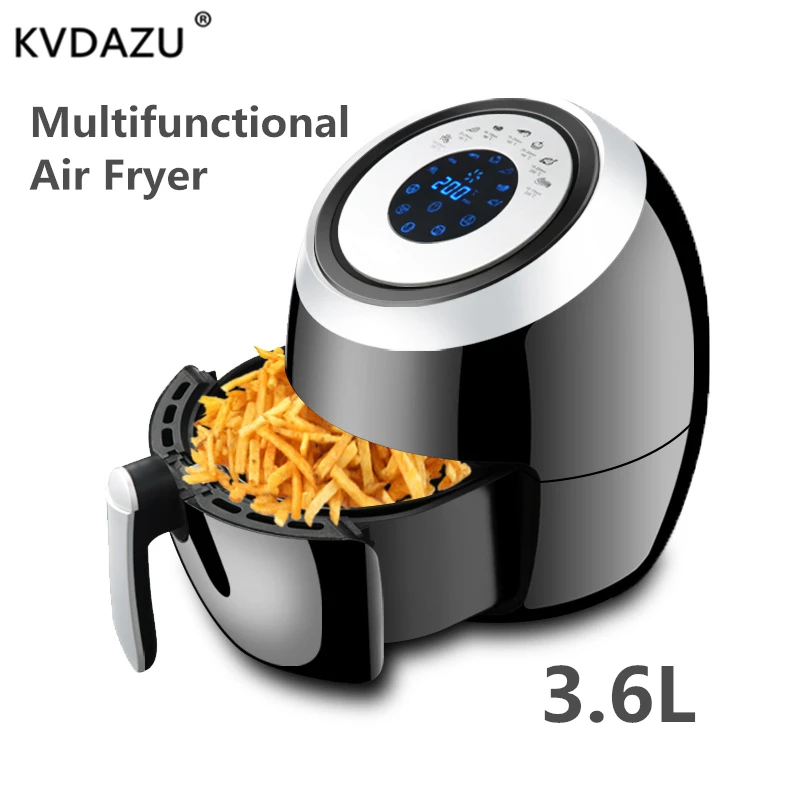 Automatic Electric potato chips household air fryer multi-functional Oven NO smoke no oil fried chicken airfryer double pot 3.6L