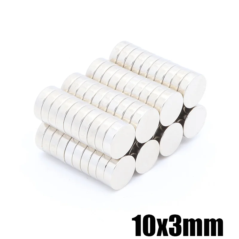 

100Pcs 10x3 mm Neodymium Magnet Disc N35 Permanent Small Round Super Powerful Strong Magnetic Magnets For Craft 10 mm x 3 mm