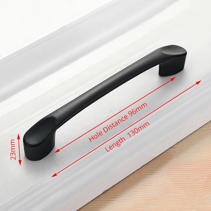 KAK 10 Stück schwarze Schrankgriffe im amerikanischen Stil aus massiver Aluminiumlegierung für Küchenschrank, Schubladenknöpfe, Möbelgriff-Hardware