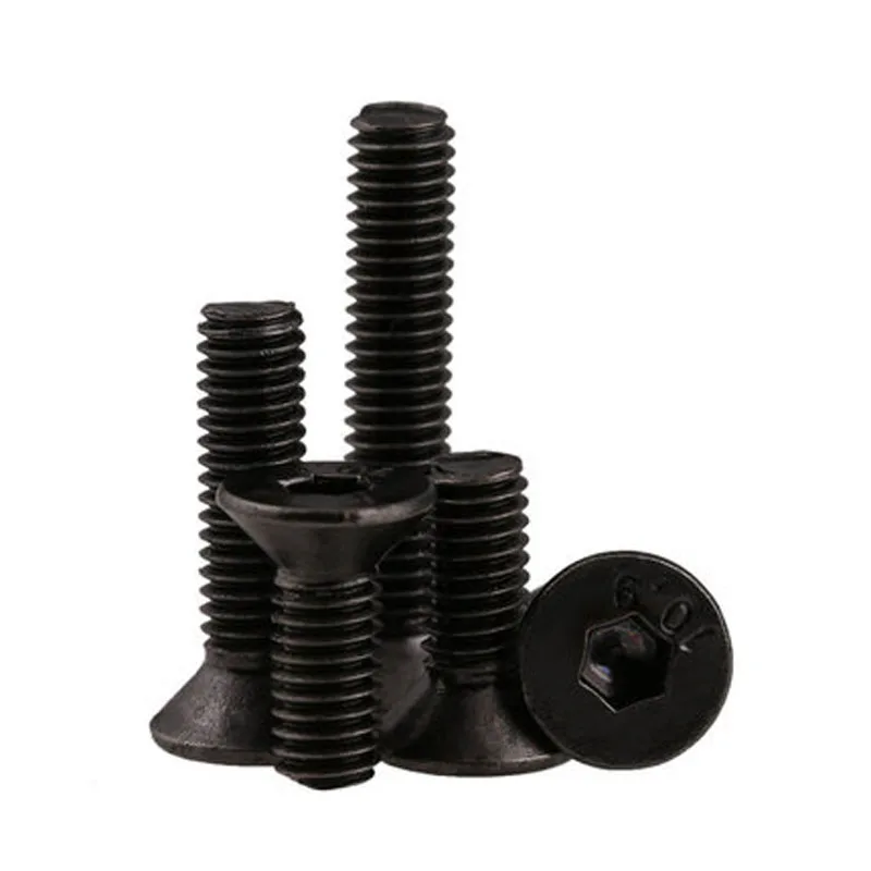 

20pcs M2.5 10.9 level Black nickel countersunk heads Flat head Hexagon socket screw bolt 5mm-16mm Length