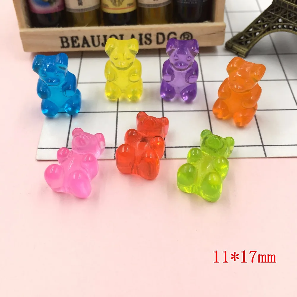 Resin Kawaii Adorable Bear Head, Resin Flatback Cabochon for Hair Bow Center, Phone Decoration, DIY