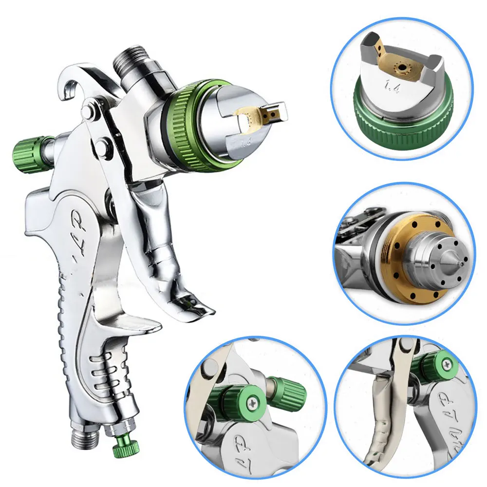 HVLP Spray Gun 1.4/1.7/2.0/63.0mm Nozzle  Accessories Car Painting Tools Air Paint Spray Guns Airbrush for Painting Spraying Gun