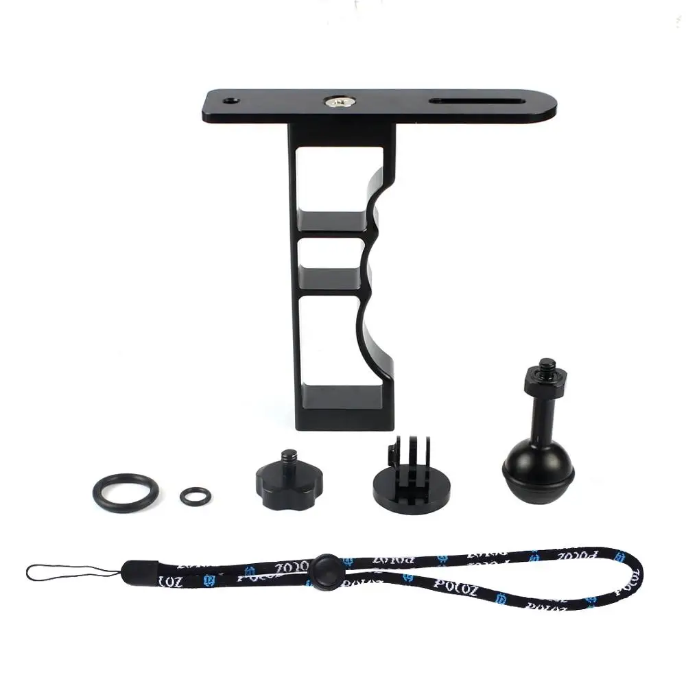 Алюминиевый кронштейн для дайвинга PULUZ с ЧПУ, ручной держатель, совместимый с камерами DJI Osmo Action/GoPro NEW HERO/HERO7/DSLR