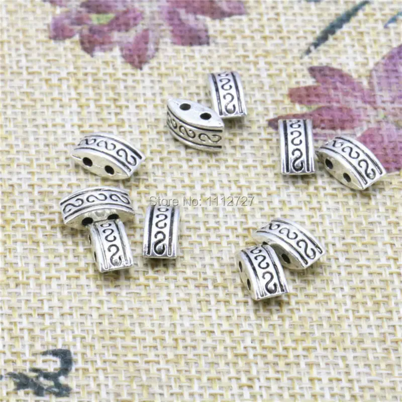 

5PCS Double Hole Carved Lucky DIY Loose Finding Accessories Pendant Wholesale Girl Jewelry Making Design 5x10mm Bracelet Button