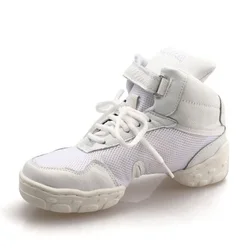 Chaussures en cuir blanc quatre carrés modernes pour hommes, baskets de danse, de Fitness, de Jazz, de sport pour enfants