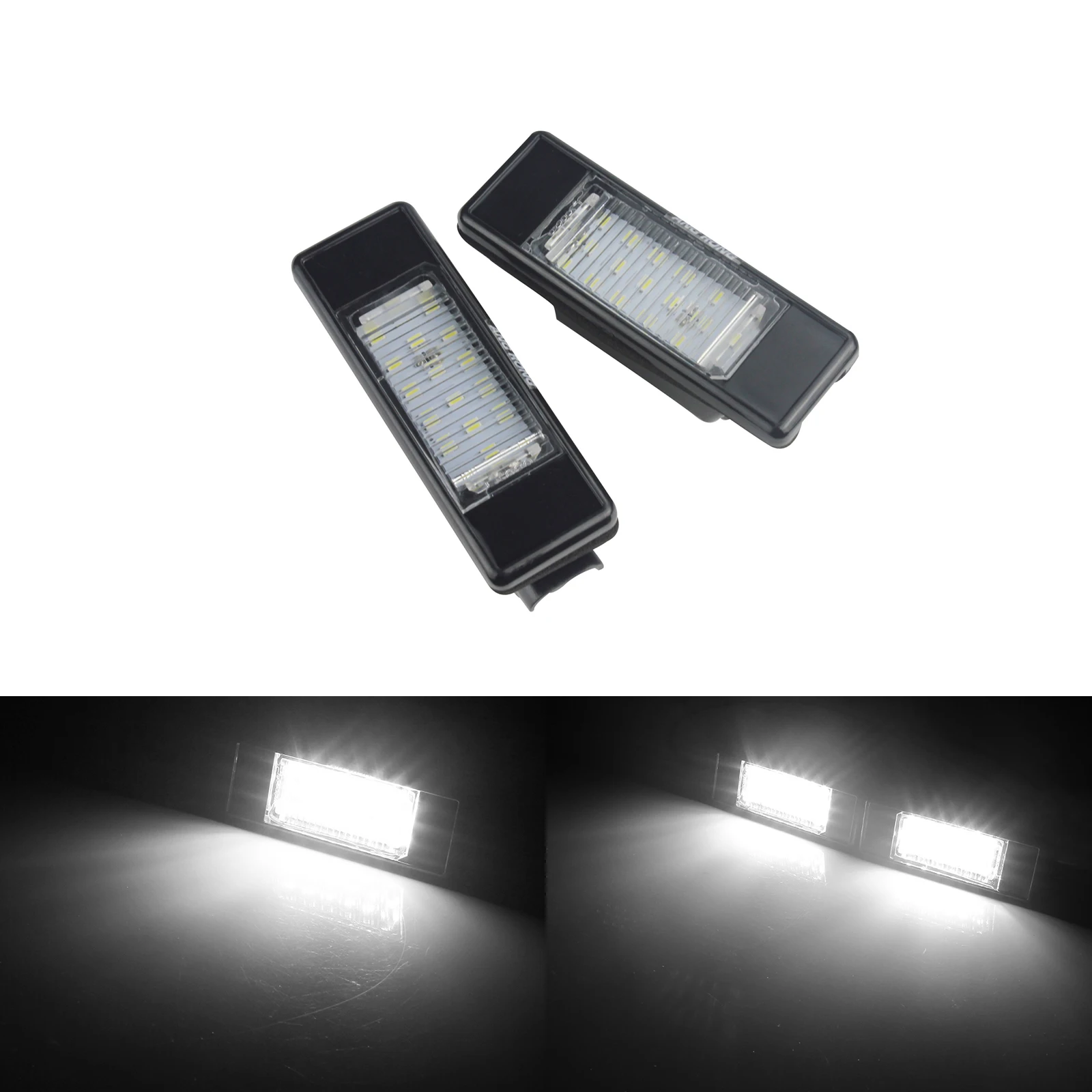 ANGRONG 2x LED Licence Number Plate Light No Error For Peugeot 106 207CC 307 308 406 407 508