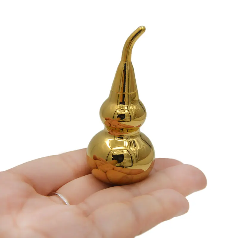 Feng Shui Decor Brass Copper Covered Gourd Wu Lou Hu Lu Chinese Lucky Charm Ancient Tai chi Daming Mantra Home Decoration Gift