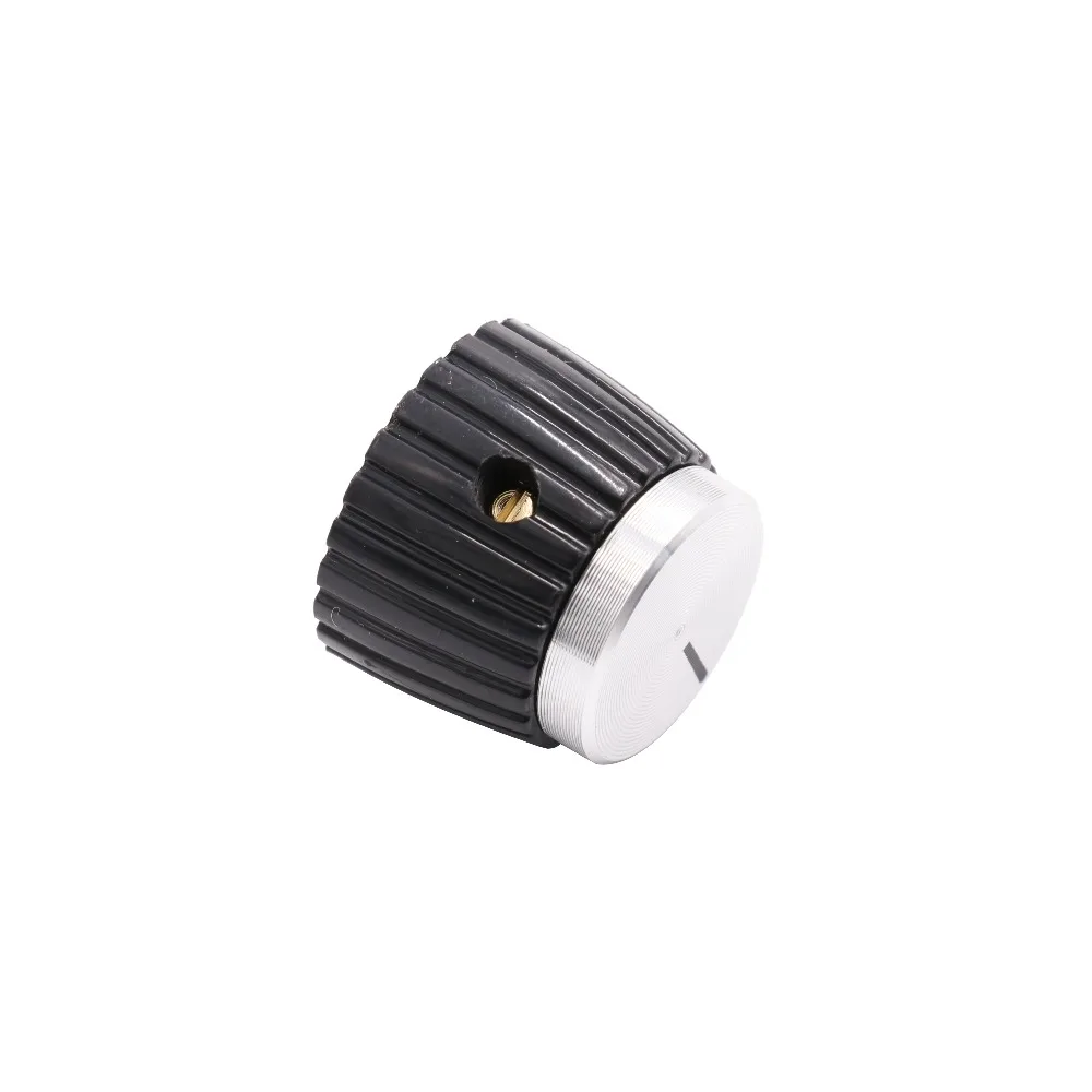 19,5x15,5mm Aluminium Kunststoff Set Pointer Knob Cap Für Marshall Gitarre AMP Wirkung Pedal Overdrive 1/4 "Messing einfügen Schwarz Gold – Detail 10