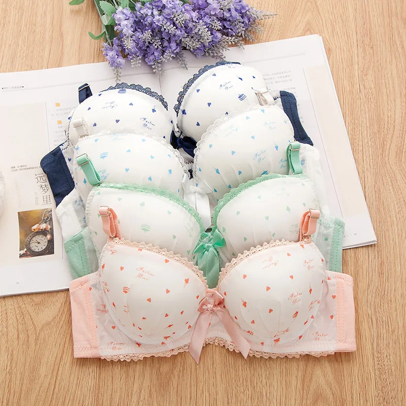 Fashion Lovely Teenage Girl Underwear wired Young Girls Training Bra Lace Bra for Kids Little Girls Small Bra