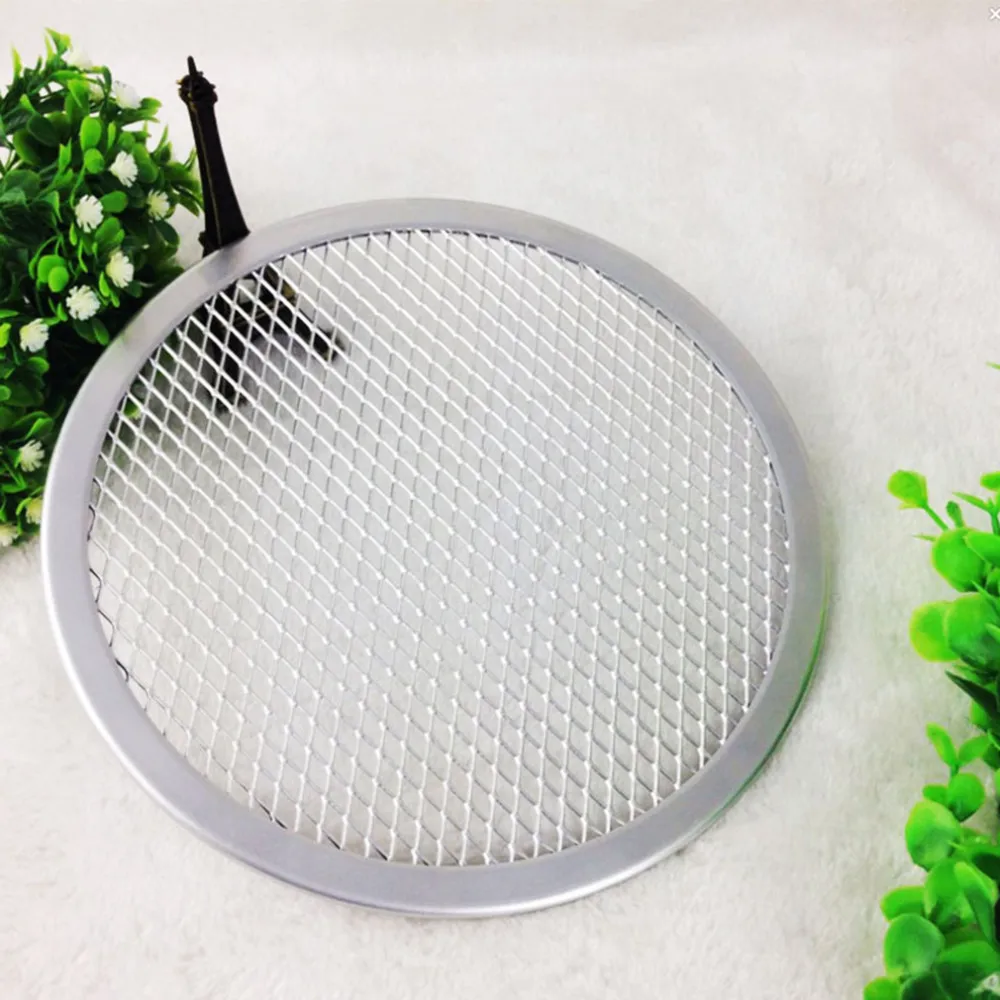 9''6pcs New Pizza Tool Seamless Rim Aluminium Mesh Pizza Screen Baking Tray Pizza Holder Screen Net Cookware Baking