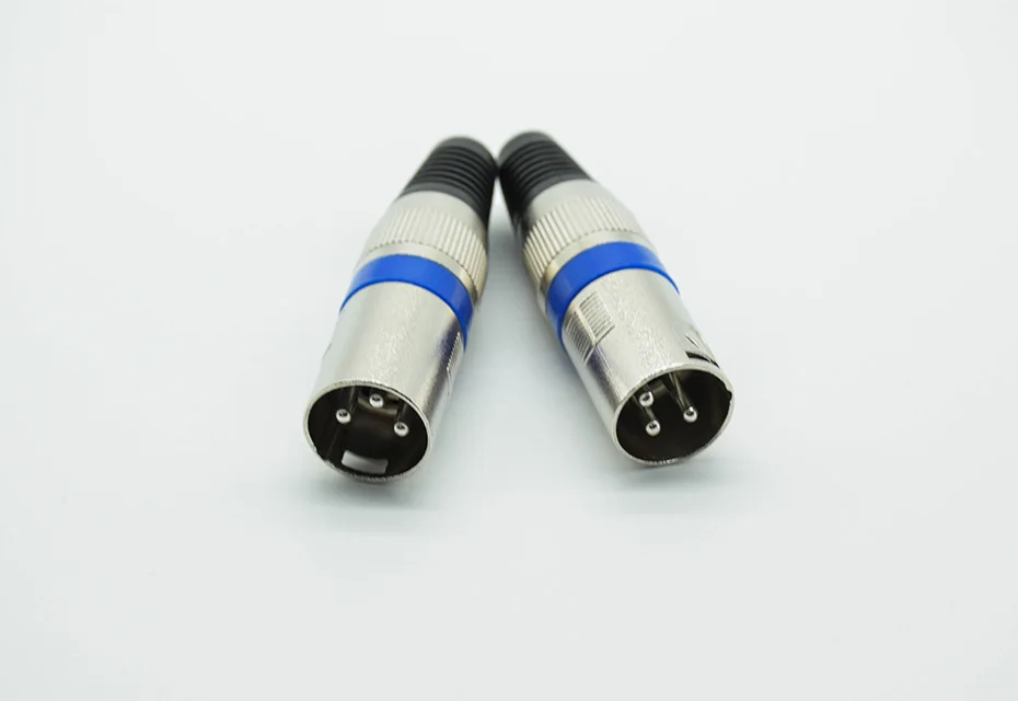 2 Stück Audio-Kabelstecker MIC Männlicher Stecker 3-Pin XLR-Buchse Professioneller Mikrofon-Kabelverbinder – Detail 3