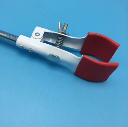 Picture 4: lab clamp Flask clip Retort for laboratory use, 2Finger clamps, Rubber Coated Prong Jaws