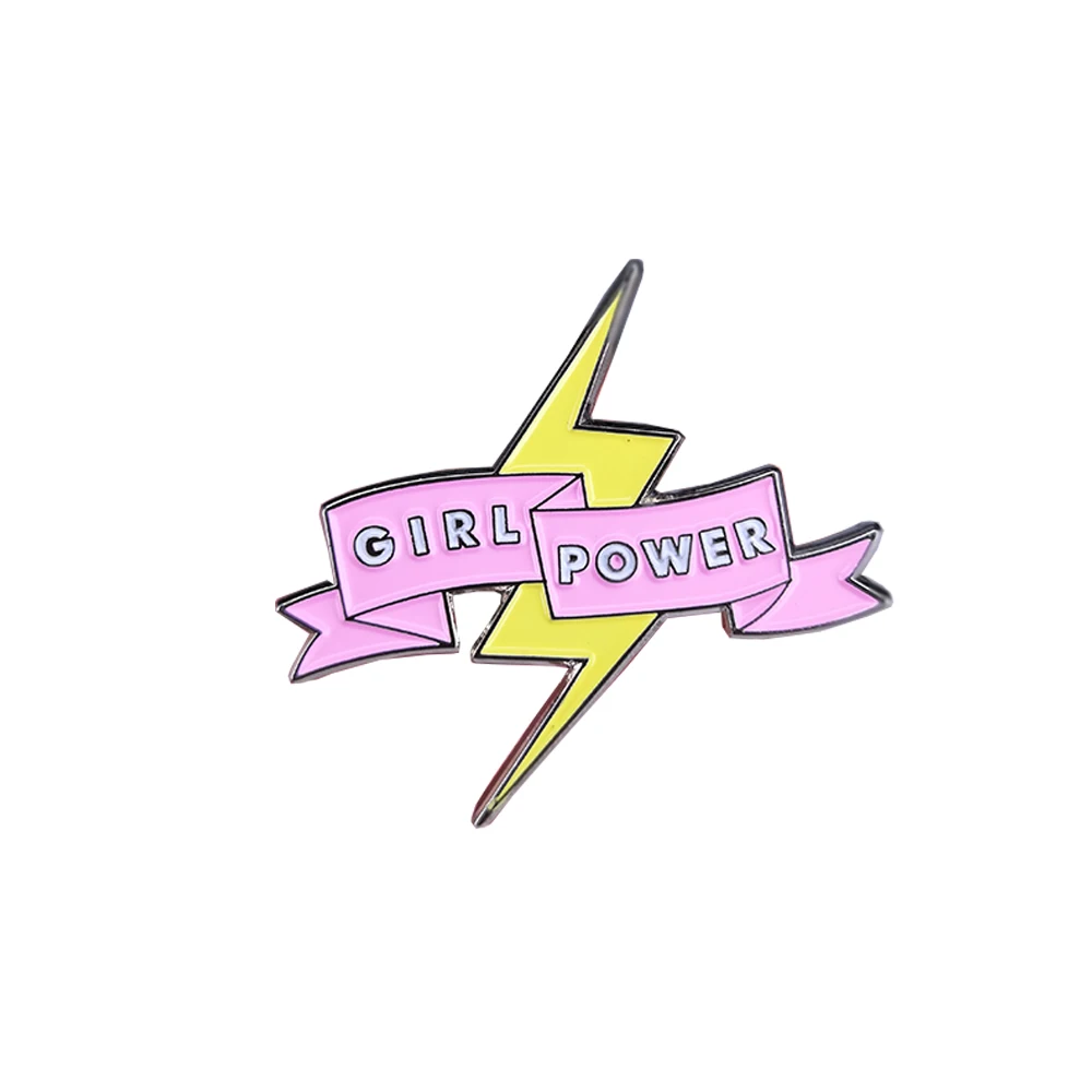 Girl Power Feminism Womens grl pwr nasty soft enamel pin brooch