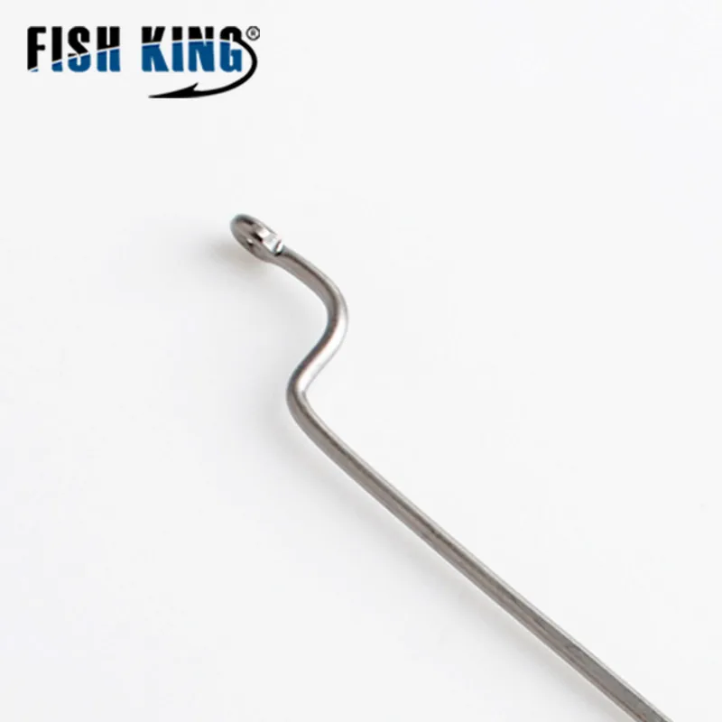 FISH KING 10pcs High Carbon Steel Fishing Offset Hook Lure 1/0 2/0 3/0 1 2 3# Circle Crank Hook Jig Worm Soft Bait Hooks