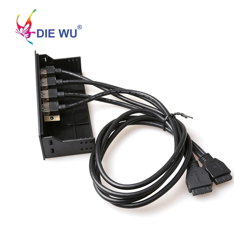 4 USB 3.0 hub USB front panel 20 Pin Connector Adapter Bracket cable Computer accessories for PC Motherboard cable