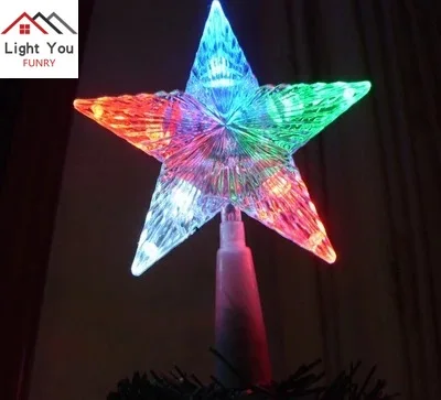 

Waterproof Christmas five-pointed star shape tree top light string Christmas tree decoration special style light