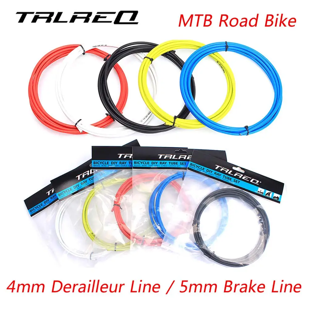 TRLREQ 3 Meters Bike Shift and Brake Line Tube MTB Road Bicycle Derailleur Cable Line Brake Derailleur Cable Housing 4/5mm