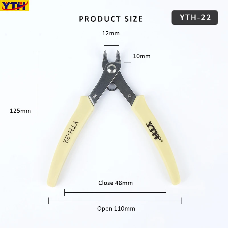 Imagem -06 - Yth-mini Ferramenta Eletrônica de Mão Alicate de Corte Alicate Diagonal Pinça Side Snip Cortador de Fio de Cabo Braçadeira Yth22 5