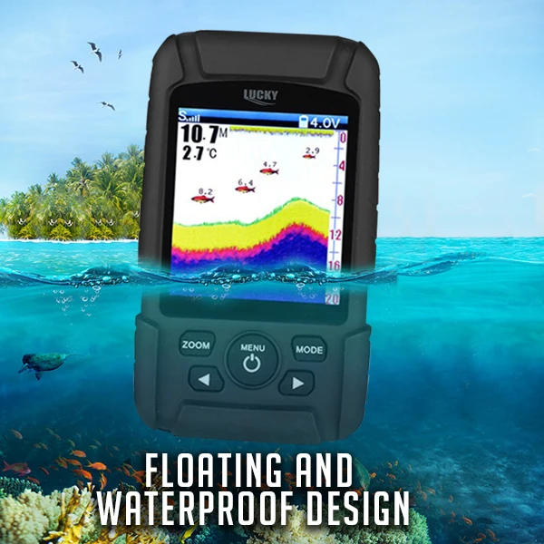 FF718LiC 2-in-1 LUCKY Fishfinder Wireless/Wired Sensor English/Russian Menu 328feet(100m)Waterproof Monitor Rechargeable Battery