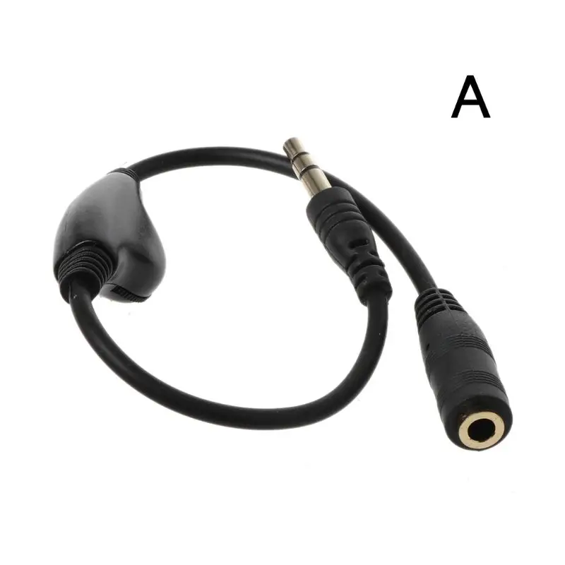 Cable de extensión de Audio estéreo con Control de volumen para auriculares, adaptador macho a hembra Jack de 3,5mm, Cable de auriculares para