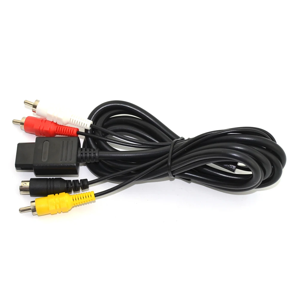 10pcs High quality TV S-Video AV Cable Super For G-amecube N-GC For S-NES For N-64