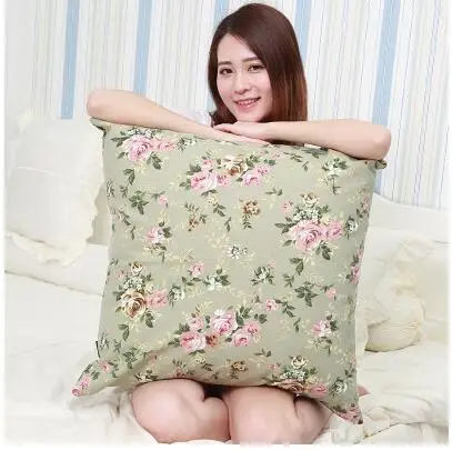 Large sofa hug pillowcase Cotton large living room bedroom bed large cushion cover 70 cm square 65 cm pillowcase