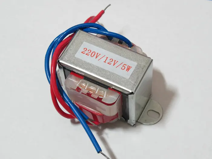 Free ship  Type E transformer, 220V to 12V 5W single 12V pure copper wire transformer