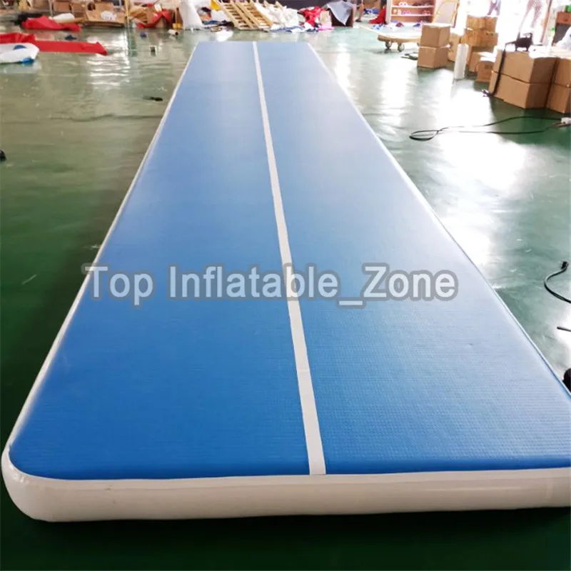 Colore blu Airtrack Big Size ginnastica Air Track prezzo economico personalizzato Air Floor 6m/8m Tumbling Mat Logo personalizzato