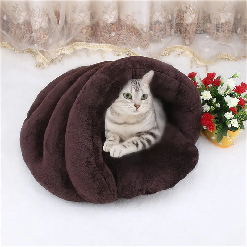 Arctic Velvet Cat Litter Warm Pet Sleeping Bag Yurt Shape Puppy Pet Cat Dog Litter Windproof Soft Pet Nest 2 Colors 2 Sizes