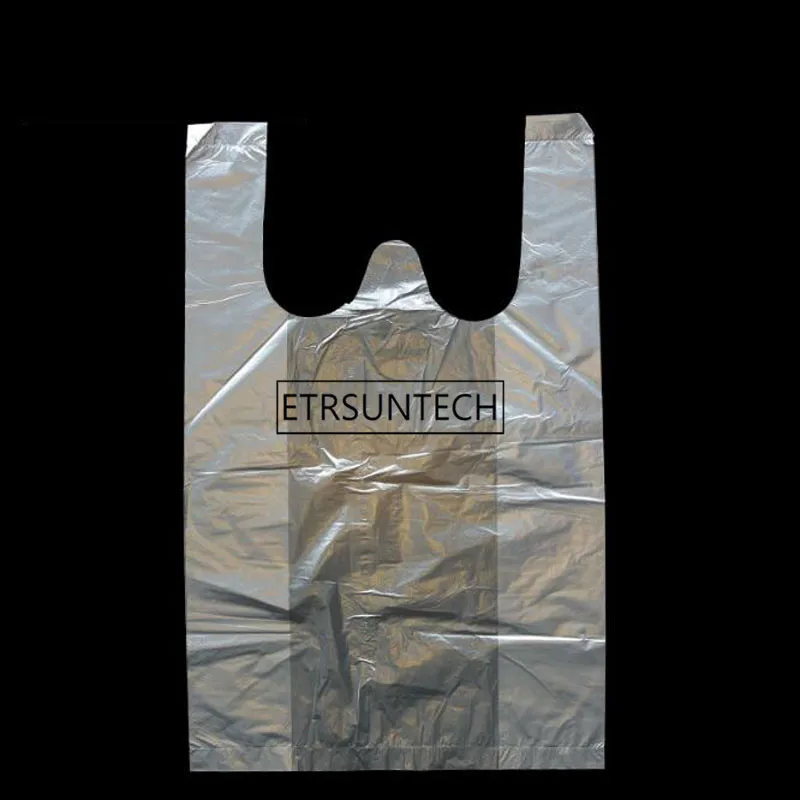 20*30cm Transparent Bags Shopping Bag Supermarket Plastic Bags With Handle Food Packaging