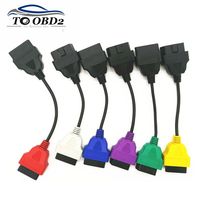 Newest 6 Color Auto OBD2 Connector Diagnostic Adapter Cable for FiatECUScan and Multiecuscan for Fiat Alfa Romeo and for Lancia