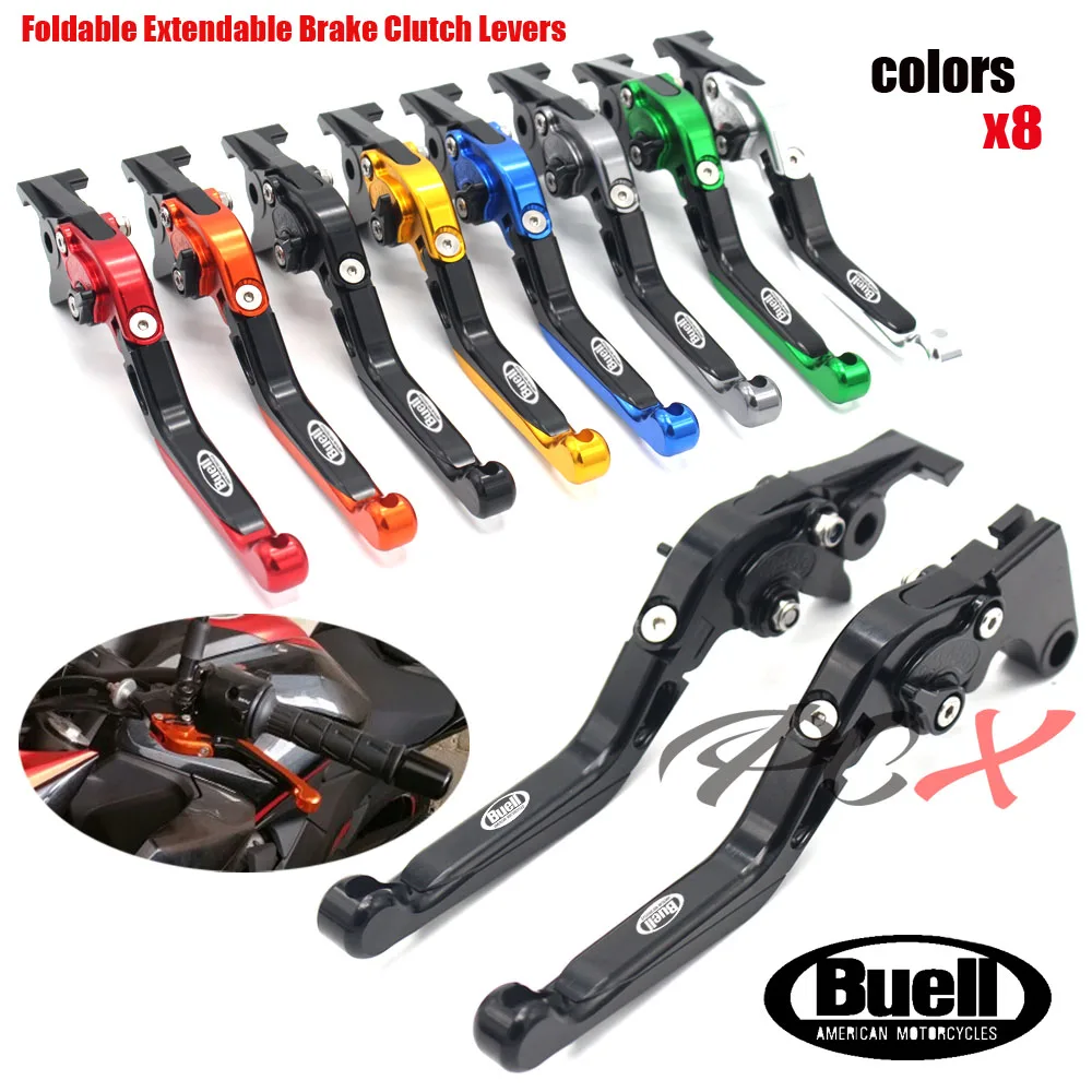 Suitable for BUELL XB12R XB12SS 2009 Motorcycle CNC Billet Aluminum Alloy Adjustable Folding Retractable Brake Clutch Lever