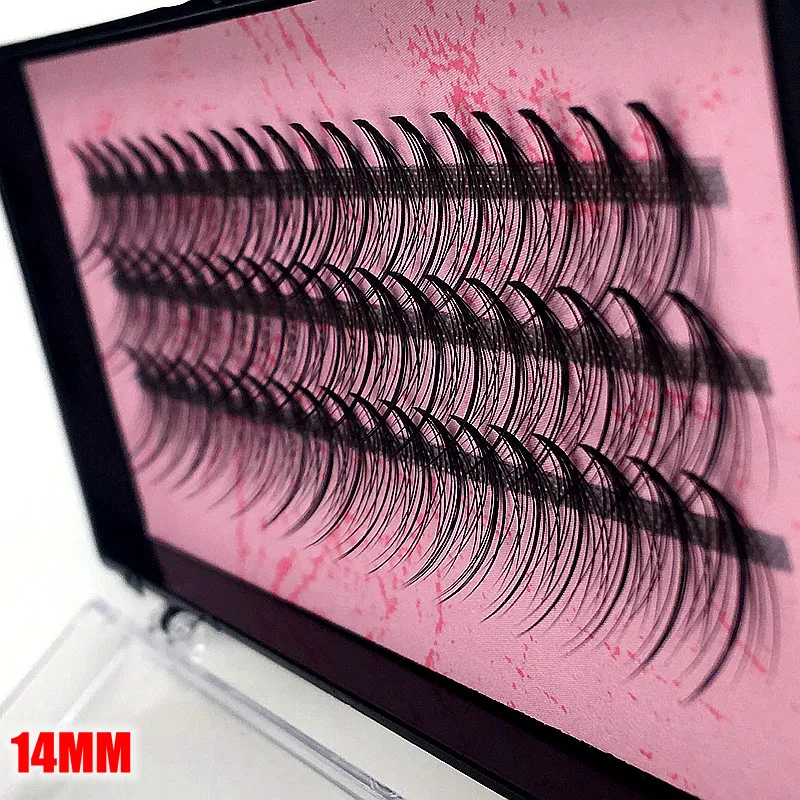 Wholesale 50 Trays Pro 57 Knots Black Tapered Individual False Eyelashes Eye Lash Makeup Extension 8mm 10mm 12mm 14mm L1604