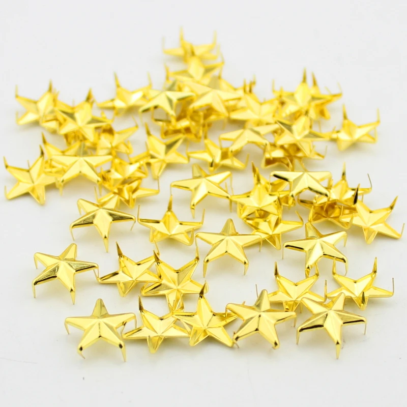 4 Colors High Quality 5 Claws Stars Pentagram Garment Rivets For Leather Studs Spikes For Clothing Jewelry Bags DIY Accessory