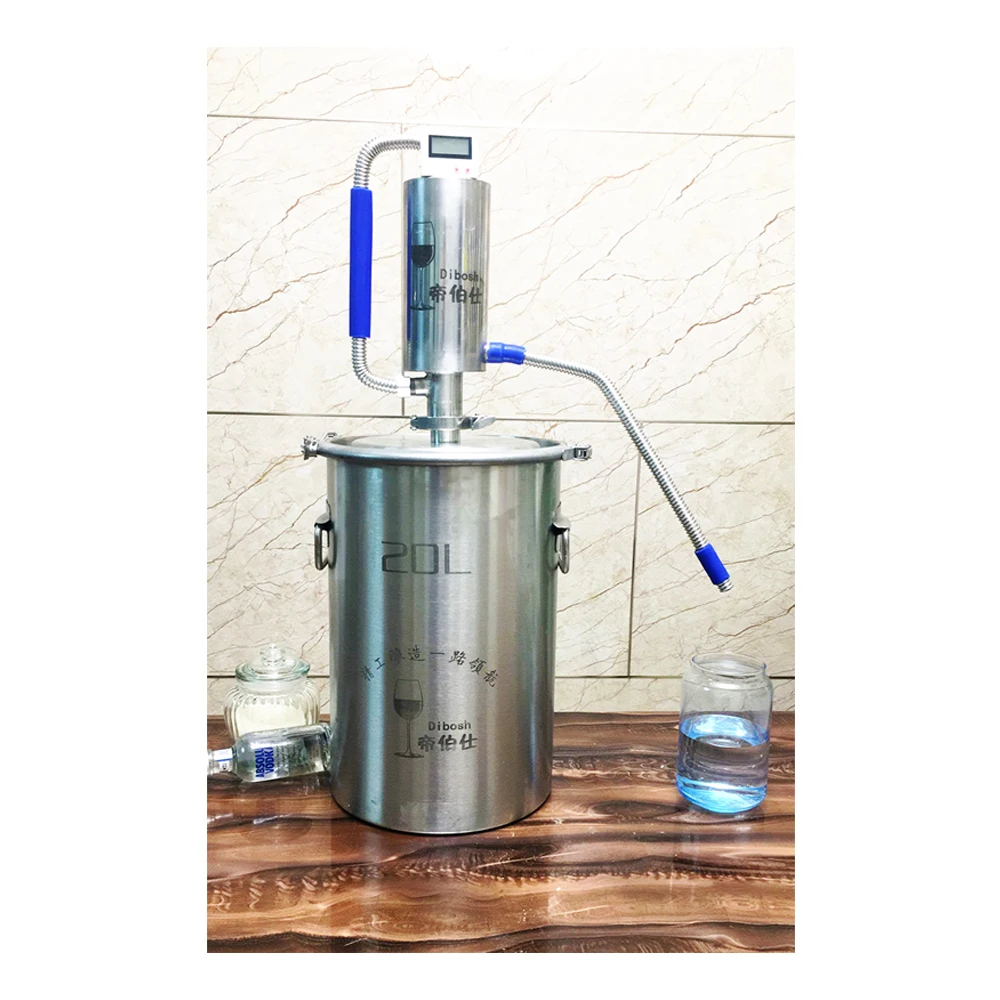 20L Moonshine Distiller Brewing Alcohol Mashine Home Brewing Liquor Brandy Bodka Distiller, Comprises Brewing Accessories tool